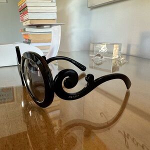 PRADA Baroque Swirl Round Sunglasses